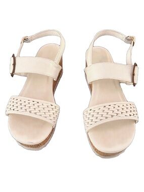 Pre-Loved Nautica Cream Platform Wedge Sandals 9